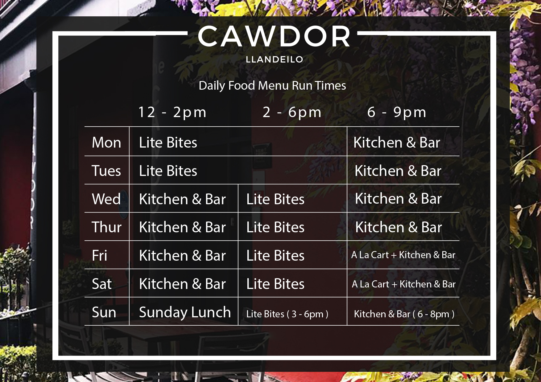 2025 food rota